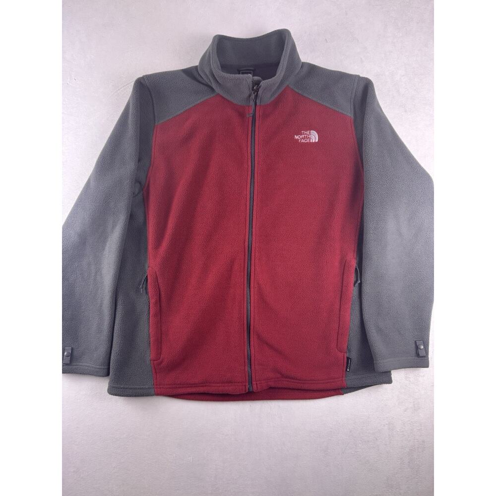 Vintage The North Face Men’s Red Full-Zip Fleece Jacket Size XL Outdoor Sweater